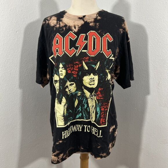 AC/DC | Shirts | Ac Dc T Shirt Men Large Black Rock Highway To Hell Tie ...